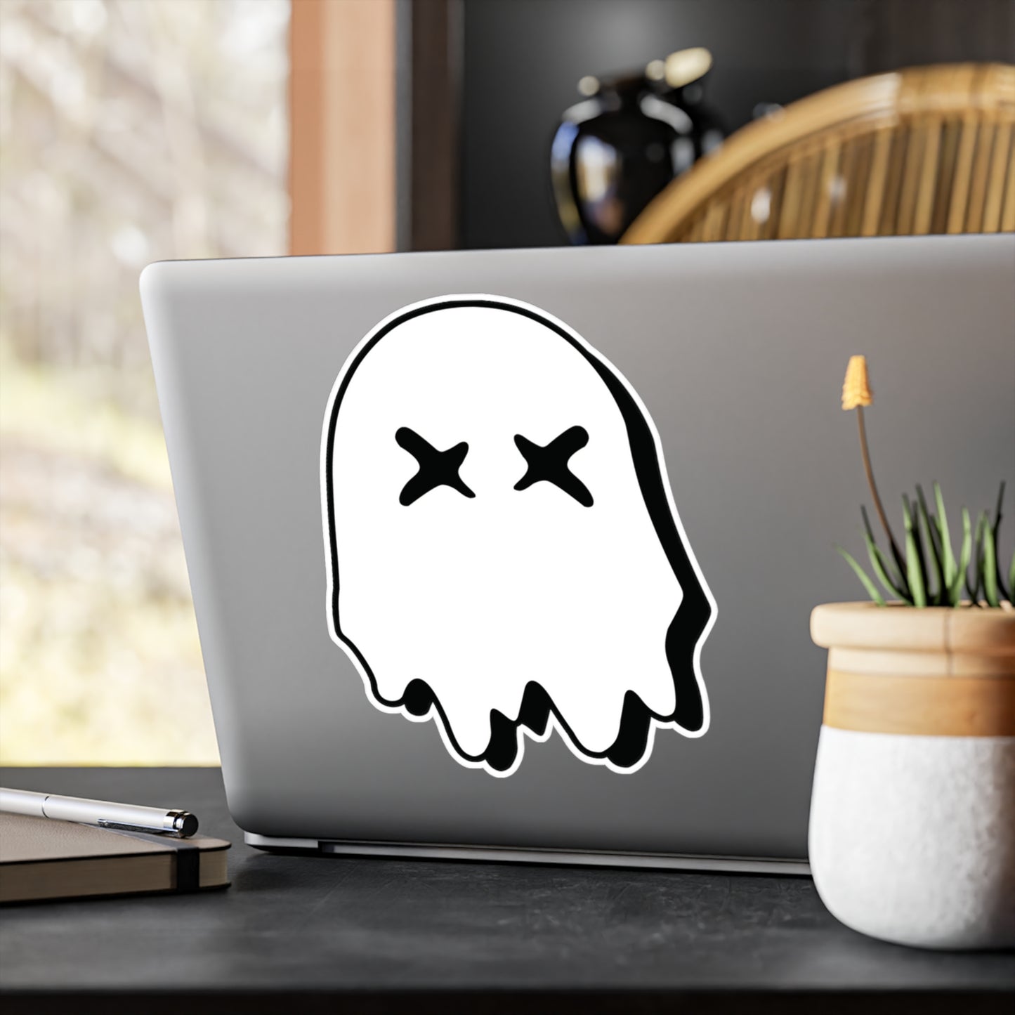 Ghosted Logo - White