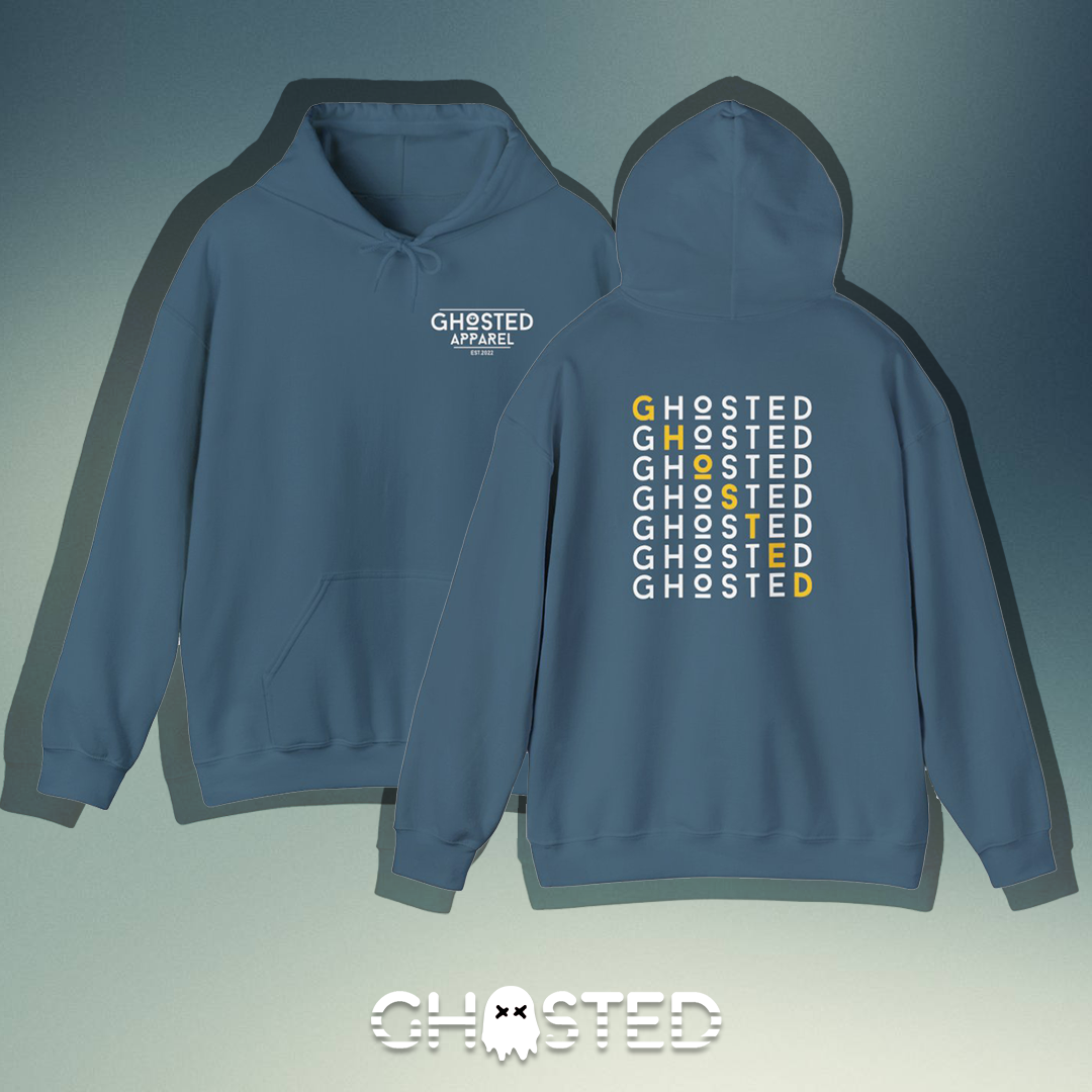 Diagonal Highlight Ghosted Hoodie